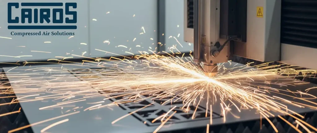 Cairos Compressed Air Solutions for High-Precision Laser Cutting Machine Sparks